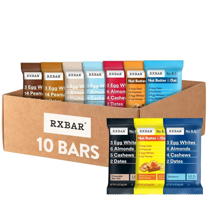 RXBAR protein bars, 10-flavor variety pack box
